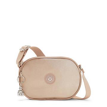 Kipling Gema Metallic Crossbody Bags Gold Charm Metallic | AU 1167QM